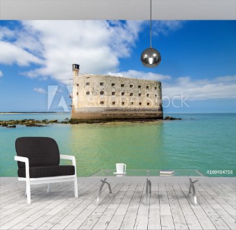 Picture of View Fort Boyard at low tide France